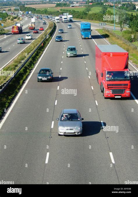 Traffic on UK motorway Stock Photo - Alamy