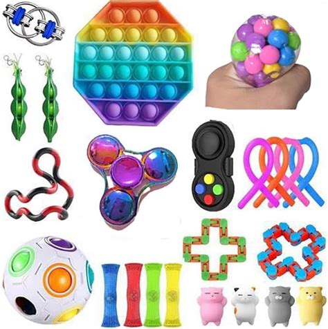 Amazon.co.jp: Push Pop Set, Fidget Toy, Stress Relief, Decompression ...