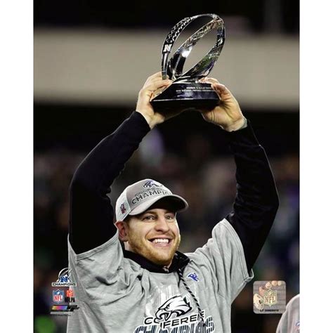 Carson Wentz with the NFC Championship Trophy 2017 NFC Championship ...