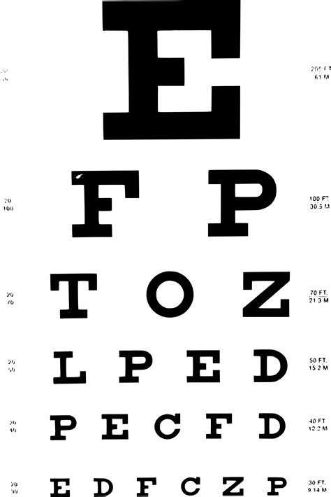 Clipart - Eye Test Chart