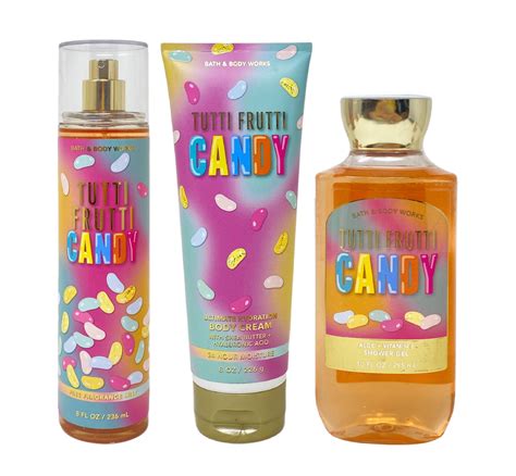 Bath and Body Works Tutti Frutti Candy 3 Piece Gift Set - Fragrance ...