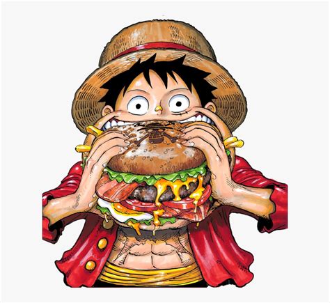 Render Of Luffy Eating A Cheeseburger Released By Shonen - Monkey D ...