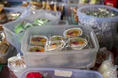 Jajan Pasar, Indonesian Traditional Cakes on Street Food Market, in Yogyakarta, Indonesia Stock ...