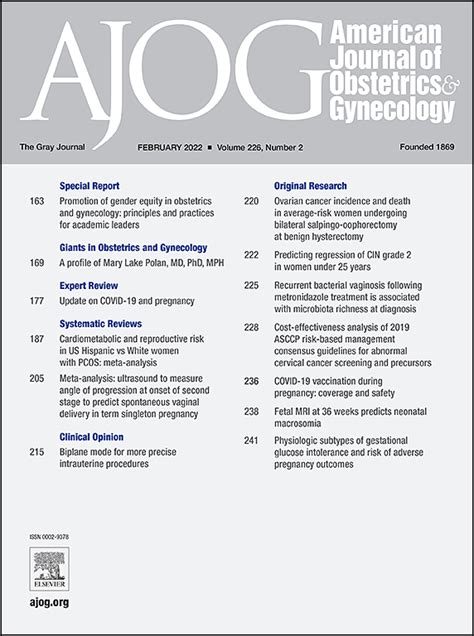 American Journal of Obstetrics and Gynecology | Elsevier Pharma Solutions