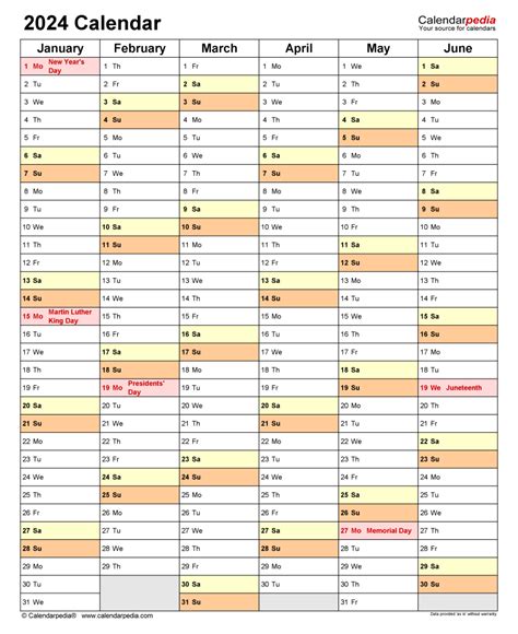 2024 Calendar Free Printable PDF Templates Calendarpedia - 2024 Calendar Printable