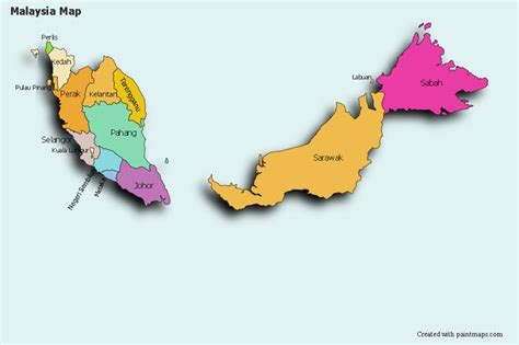 Sample Maps for Malaysia. Online high resolution (vector) Malaysia ...