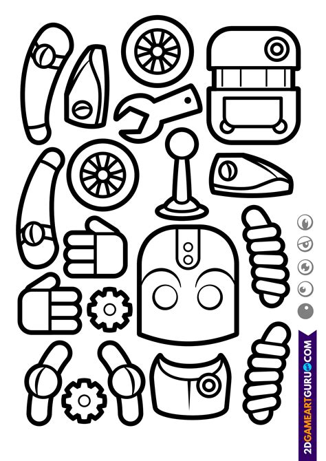 Printable Robot Cut Out Template - Printable Word Searches