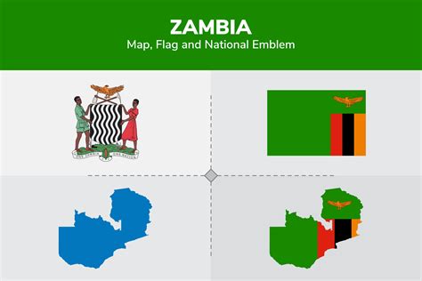 Zambia Map, Flag & National Emblem Graphic by shahsoft · Creative Fabrica