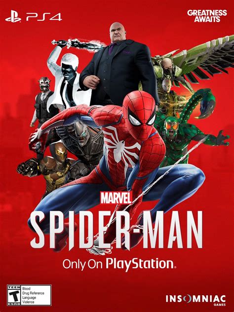 Spider-Man PS4 Game Cover Art