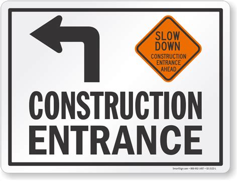 Construction Entrance Signs | Construction Site Entrance Signs