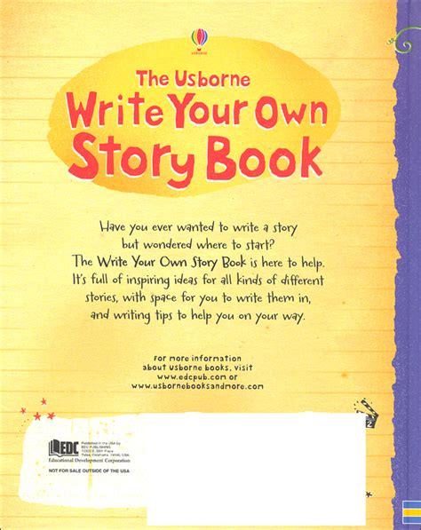 Write Your Own Story Book (Usborne) | EDC / Usborne | 9780794530198