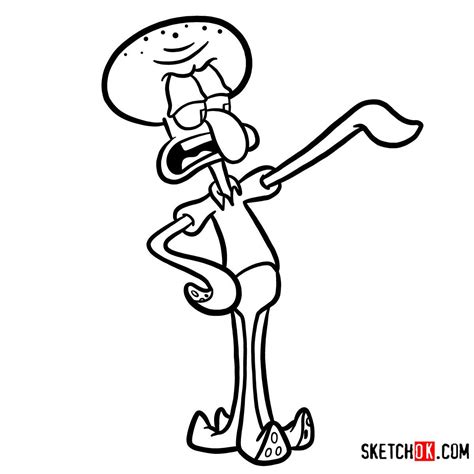 How to draw Squidward | SpongeBob | Spongebob drawings, Cartoon art ...