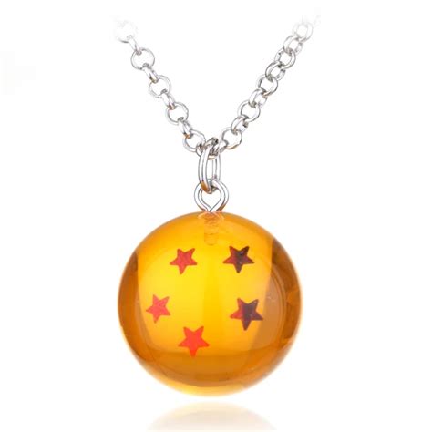 Anime Dragon Ball Necklace dragon balls red 7 stars Goku Dragonball ...