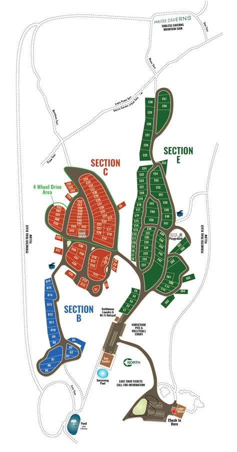 Campground Map - Endless Caverns