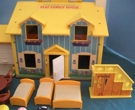 Preschool Toys & Pretend Play Vintage Fisher Price Little People YELLOW COFFEE TABLE Living Room ...