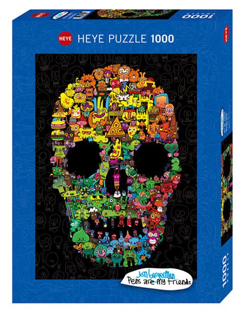 HEYE | Doodle Skulls - Jon Burgerman | Pens are my Friends | 1000 Piec ...