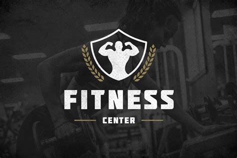 Retro Fitness & Gym Logos Set on Yellow Images Creative Store