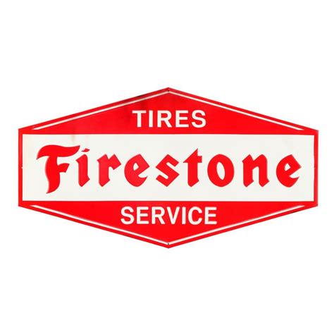 Firestone Tires and Service Rustic Embossed Tin Decorative Sign 90169073-S