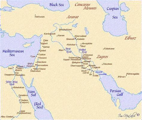 Map of Cities of the Ancient Middle East