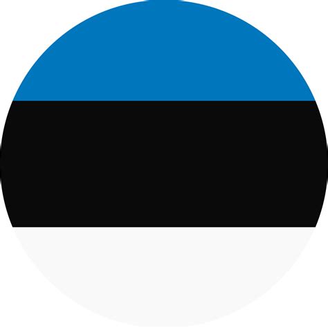 Circle flag of Estonia. 11571258 PNG