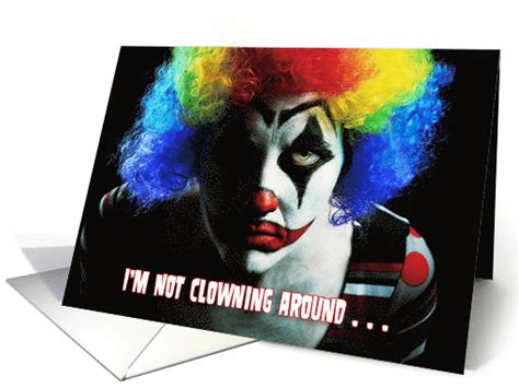 Happy Birthday Creepy Clown Humor card (1532642)