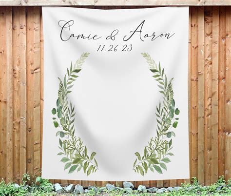 Greenery Wedding Backdrop, Rustic Wedding Decor, Botanical Wedding ...