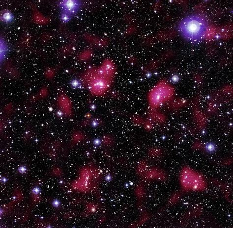 Dark Matter And Abell Galaxy Cluster Photograph by Nasa/esa/stages/combo-17/stsci/science Photo ...