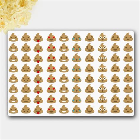 Emoji Stickers Poop Stickers Planner Stickers Fun Stickers | Etsy