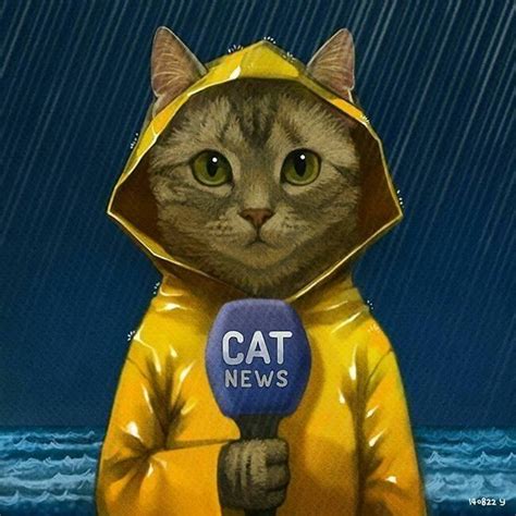 Reporter Cat by Yisemoon Semoon Yi | Cats illustration, Crazy cats, Cats