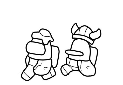 Among Us Coloring Pages / Among Us Coloring Pages Astronaut With A Pet Hat Xcolorings Com Cute ...