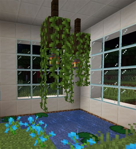 hanging plants : DetailCraft Minecraft Garden, Minecraft House Plans ...