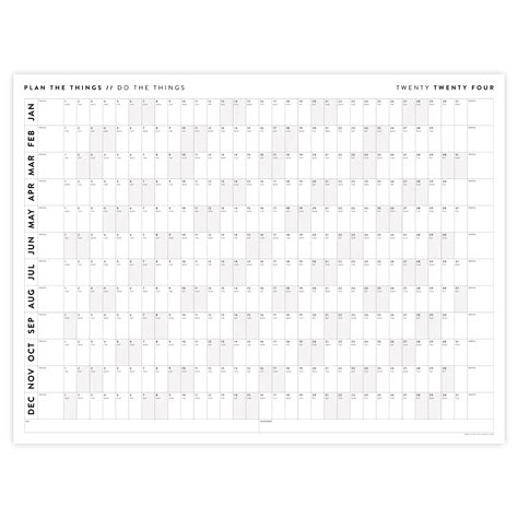 PRINTABLE 2024 ANNUAL CALENDARS // INSTANT DOWNLOAD - Plan The Things