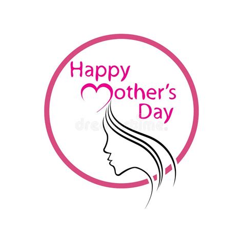 Happy Mothers Day Logo Icon Vector Illustration Design Template Stock ...