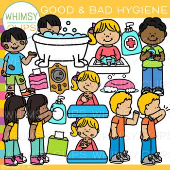 Good and Bad Hygiene Clip Art by Whimsy Clips | Teachers Pay Teachers