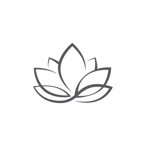 linear lotus logo templates. Vector floral linear lotus logo. Design lotus flower outline ...