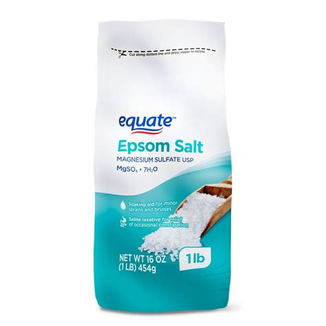 Equate Magnesium Sulfate USP, Epsom Salt, 16 Oz. - Walmart.com ...