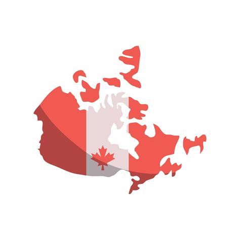 Canada map and flag 16767048 Vector Art at Vecteezy