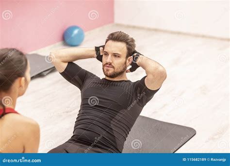 Man Doing Sit-ups stock image. Image of active, athlete - 115682189