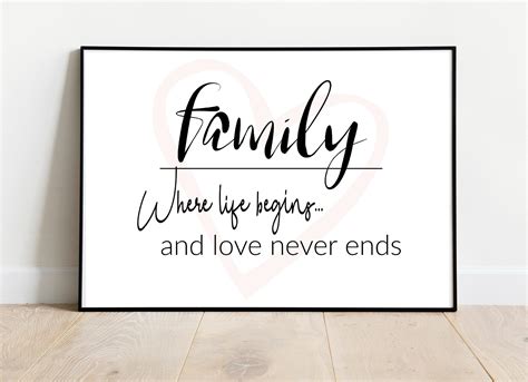 Family Quote Print, Downloadable Print, Family Poster, Family Wall Art, Inspirational Quotes ...