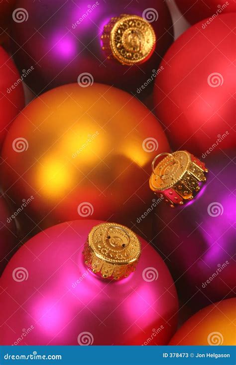 Colorful Christmas Ornaments Stock Image - Image of atmosphere, plastic ...