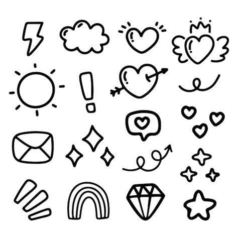 Premium Vector | Doodle set