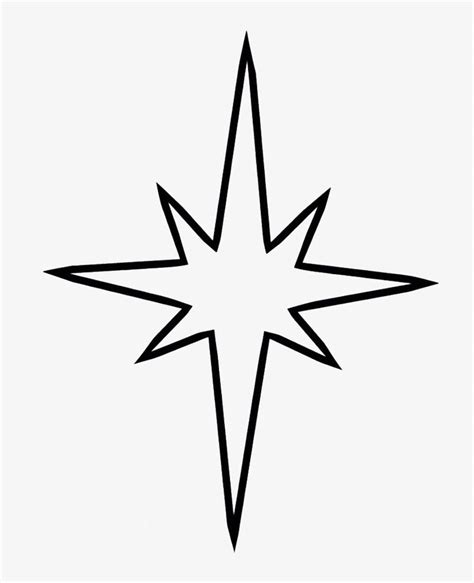 Christmas Star Clipart Black And White - Stars Drawing