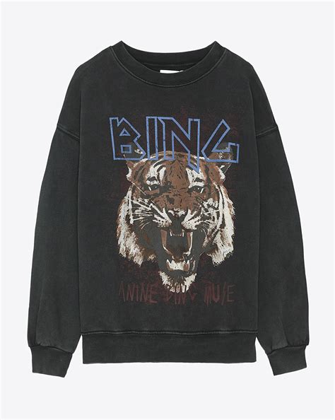 Anine Bing Tiger Sweatshirt – Stone