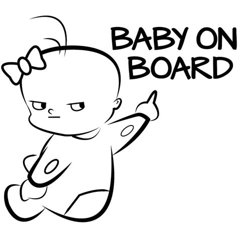 YJZT 16*14.1CM BABY ON BOARD Funny Vinyl Car Sticker Warning Sign Decal ...