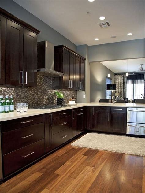43 Wonderful Dark Grey Design Ideas For Kitchen | Kitchen cabinet color schemes, Kitchen wall ...