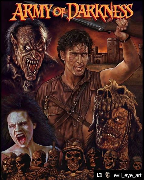 Horror Movie Poster Art : "Army Of Darkness" 1992, by Peter Panayis @ EvilEyeArt Horror Movie ...