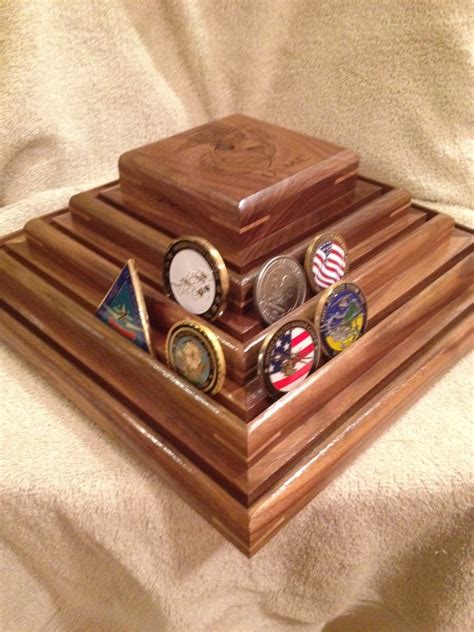 Military Challenge Coin Display USMC Army Navy Air Force