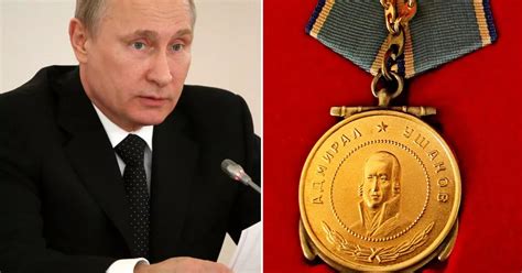 Vladimir Putin awards medal to Royal Navy hero who helped supply Russia ...