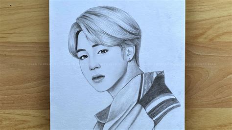 How to draw Jimin BTS | BTS Easy drawing for beginners | pencil drawing ...