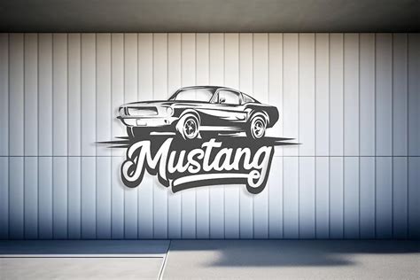 Mustang Silhouette Wall Artmetal Car Wall Art Gift for Car - Etsy